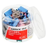 齐心（COMIX） B3635 长尾票夹 19mm 40只/筒 （单位：筒） 新老包装随机发货 混色