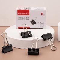 齐心（COMIX） B3609 长尾票夹 19mm 12只/盒（单位：盒） 新老包装随机发货 黑色