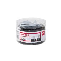 得力（deli） 8563-3# 长尾票夹32mm 筒装  24只/筒 （单位：筒）黑色