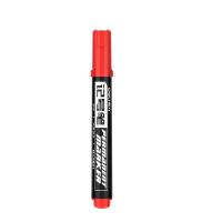 得力（deli） 6881 单头油性记号笔 146mm 红色 新老产品随机配送 (单位:盒)