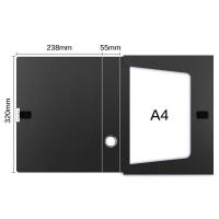 齐心（COMIX） HC-55 档案文件盒 A4 55mm （单位：个） 黑色