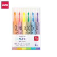 得力（deli） S624 荧光笔 78mm*120mm 6支/盒 （单位:盒） 彩色