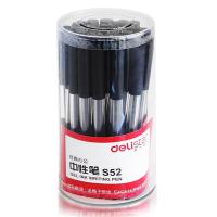 得力（deli） S52 中性笔 0.5mm 半针管 黑色 (单位:筒)