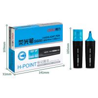 得力（deli） S600 蓝色荧光笔 10支/盒 （单位:盒） 蓝色
