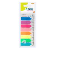N次贴（STICKN） 34022 塑料箭头荧光标签 45*12mm*8条 10张/条*8 透明8色 (单位:包)