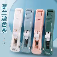晨光（M&G）ABS916AU 莫兰迪色系推夹器套装 学生试卷无痕办公便携新型票夹文件夹子（单位：卡）颜色随机