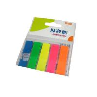 N次贴（STICKN） 34013 荧光标签 2＂×0.5＂ 蓝/绿/黄/粉/橙 20张/本 (单位:本)