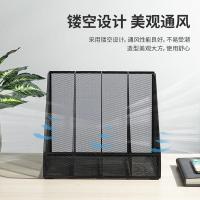 得力（deli） 78986 文件筐 310*258*255mm 四联金属网状 （单位:个） 黑色