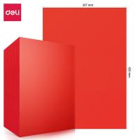 得力（deli） 7758 彩色复印纸 80g A3 100页/包 深红色 (单位:包)