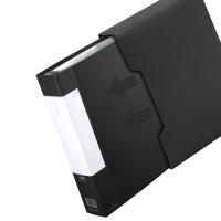 齐心（COMIX） PF100AK-1 资料册 A4 100袋 带外壳（单位：个）黑色 新老包装随机发货