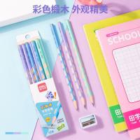 得力（deli）S959-HB 洞洞铅笔 12支装 175*7.2mm 三角笔杆 (单位：盒) 混色