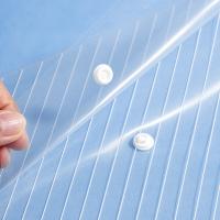 齐心（COMIX） C330-X 办公必备 透明按扣袋 A4  10个/套 （单位：套）白