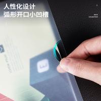得力（deli） 63108 抽杆报告夹 8mm 10个/包(单位：包) 透明色