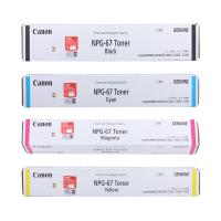 佳能（Canon） NPG-67 墨粉 黑色36000页 彩色19000页（单位：套）（适用机型：适用c3020 3120 3125 3520 3720）四色套装