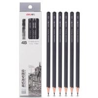 得力（deli）S998 绘图专用铅笔 4B  12支/盒 (单位：盒) 黑色