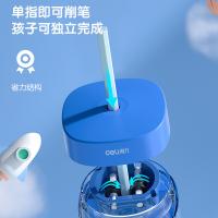 得力（deli） 68659A 卷笔刀 电动  钨钢刀片 三档可调  双电池供电USB+干电池 (单位：个) 蓝色