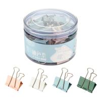 晨光(M&G) ABS916BZ 中号金属长尾夹 莫兰迪色系4#25mm  48只/盒（单位：盒）颜色随机发货