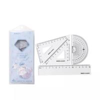 晨光(M&G) ARL960F9 套尺 魔法喵（直尺15cm+三角尺*2+量角器）（单位：套）外包装图案随机发货
