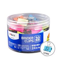 晨光(M&G)ABS92704 彩色可爱笑脸 金属长尾夹 3#32MM 24枚/盒 （单位：盒）颜色随机发货