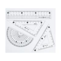 晨光(M&G) ARL960S4 套尺 孔庙祈福亚克力 4件套（直尺15cm+三角尺*2+量角器）（单位：套）包装颜色随机发货