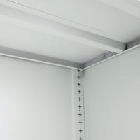 臻远 ZY50212004 钢制通双节文件柜 850*390*1800mm （单位：台）灰白色