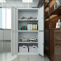 臻远 ZY50212004 钢制通双节文件柜 850*390*1800mm （单位：台）灰白色