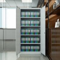 臻远 ZY50212032 钢制铁门文件柜 850*390*1800mm（单位：台）灰白色