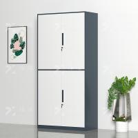 臻远 ZY-SY-34 窄边通双节文件柜 900*400*1850mm （单位：台）灰白套色