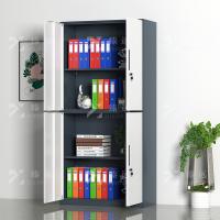 臻远 ZY-SY-34 窄边通双节文件柜 900*400*1850mm （单位：台）灰白套色