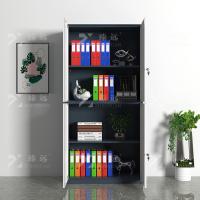 臻远 ZY-SY-34 窄边通双节文件柜 900*400*1850mm （单位：台）灰白套色