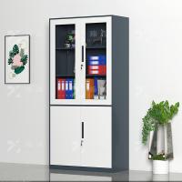 臻远 ZY-SY-31 窄边大器文件柜 900*400*1850mm（单位：台） 灰白套色