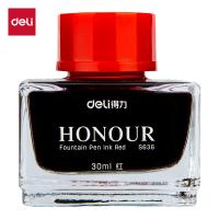 得力（deli） S636 钢笔墨水 30ml 红色（单位：瓶）