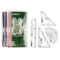 晨光（M&G）FRL96011 套尺 米菲透明亚克力（直尺15cm*1三角尺*2量角器*1）（单位：套）颜色随机发货