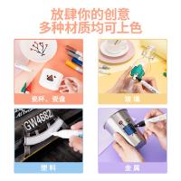 得力（deli） S558 油漆笔 记号笔 12支/盒 黄色（单位：盒）