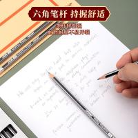 晨光(M&G） AWP30801 六角木杆铅笔 HB 12支/盒 (单位:盒)  银黑
