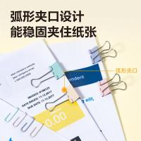 得力（deli）8500办公组合套装长尾票夹10只+回形针100只+乳胶圈12g+工字钉50只φ100*48mm （单位：盒）混色