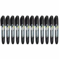 晨光（M&G） MG-2110 大双头记号笔 粗头3.0mm 细头0.8mm 12支/盒 (单位：盒) 黑色