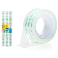 得力（deli）30064易撕型文具胶带18mm*20y*38um 8卷（单位：筒） 高透明