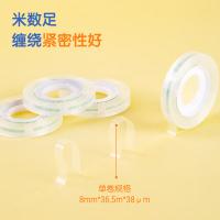 得力（deli）30002强韧型文具胶带8mm*40y*38um 12卷（单位：筒） 高透明