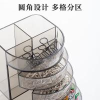 晨光（M&G）ABT98447 时尚笔筒 多功能办公桌面收纳盒 四层组合型（单位：个）透明黑