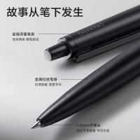 得力（deli）A9-10 中性笔 1.0mm 子弹头 1支/盒 按挚式 (单位：盒) 玄墨色