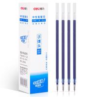 得力（deli） S760子弹头中性笔芯0.5mm 20支/盒（单位：盒）蓝色