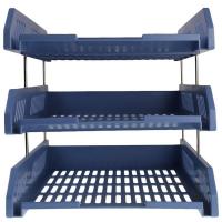 晨光（M&G） 三层文件盘 板片厚实 可拆装支架 ADM94743 330mm*250mm*110mm (单位:个) 蓝色