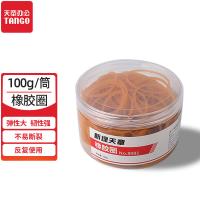 天章（TANGO） 弹力耐用不易断裂 橡胶圈 橡皮筋 100g 黄色（单位：筒）