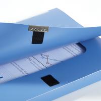 齐心（COMIX）A1242 办公必备PP档案盒 A4 22mm 绯蓝（单位：个） 新老包装随机发货