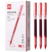 得力（deli）SF855 直液式走珠笔 0.5mm 12支/盒（单位：盒）红