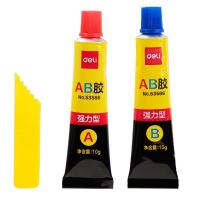 得力（deli）53586 强力AB胶 20g 1盒（单位：盒）透明