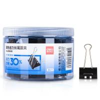 得力（deli）8563S 省力长尾票夹 3# 32mm 24只/筒 0.21kg（单位：筒）黑