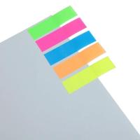 齐心（COMIX）D6017 荧光膜索引标签指示贴 44*12mm 20张*5色（单位:包） 新老包装随机发货