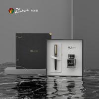 毕加索（pimio） PS-5557 钢笔 铱金笔（F尖）+墨水×1 （单位:套） 亮黑金夹
